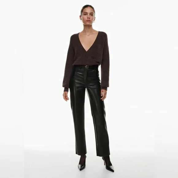ARITZIA WILFRED THE MELINA VEGAN LEATHER PANT - Picture 2 of 14